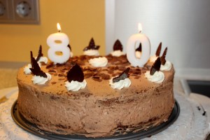 Wachauertorte1; zu Oma's 80. Geburtstag